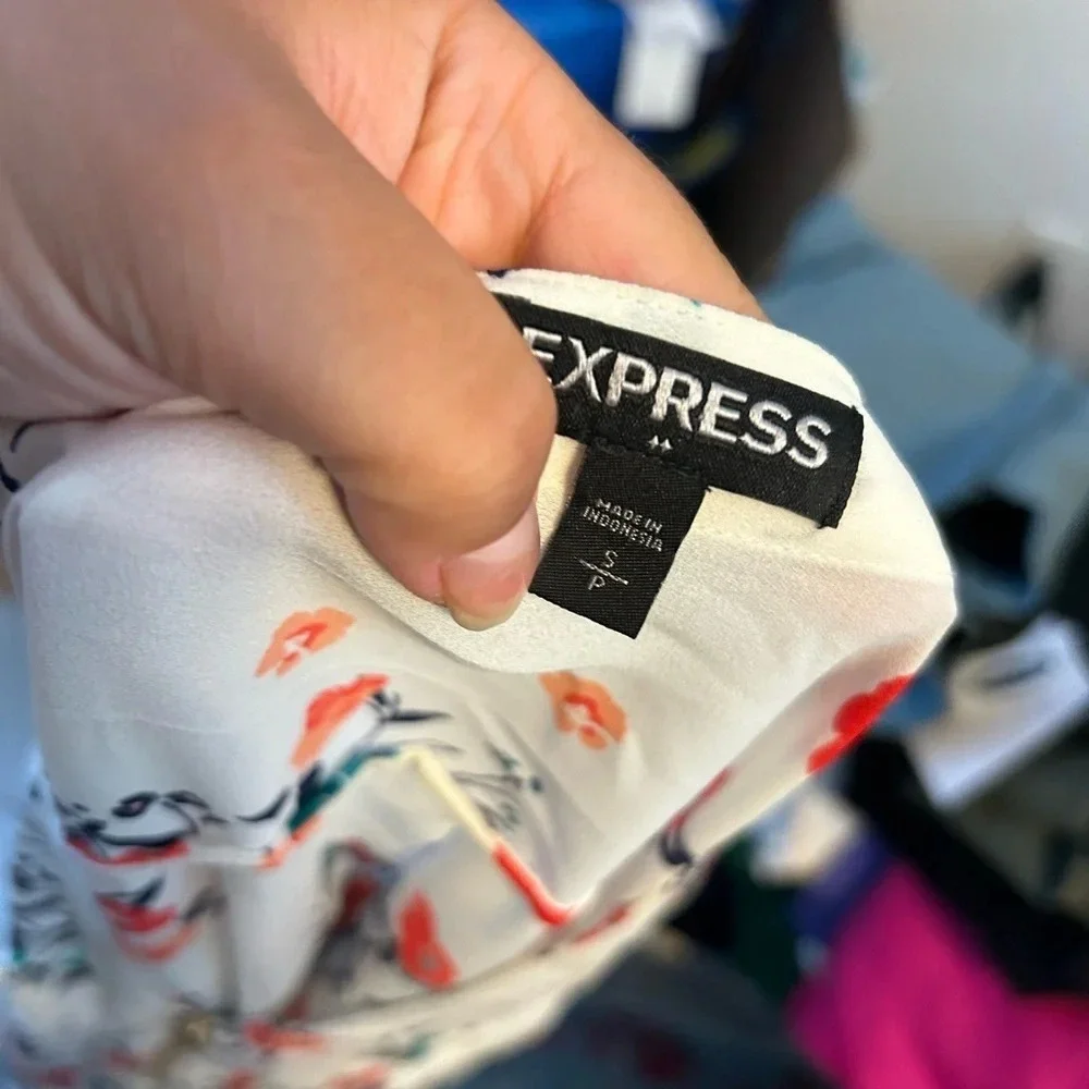 Express Floral Career Blouse